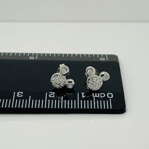 925 Sterling Silver Mickey Mouse Minnie Mouse Earrings Studs Cute Gift Boxed