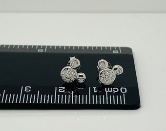 Ohrringe aus 925er-Sterlingsilber mit Mickey-Mouse- und Minnie-Mouse-Motiv, niedliche Geschenkbox