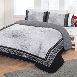 Quilted Bedspread set – Not mass-produced – Exclusive home decor piece | Custom Bed Cover | Soft Diamond-Stitched Blanket | custom quilt set