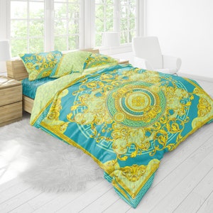 Conjunto funda nórdica y 2 fundas de almohada para cama de 150cm 100%  algodón Versace