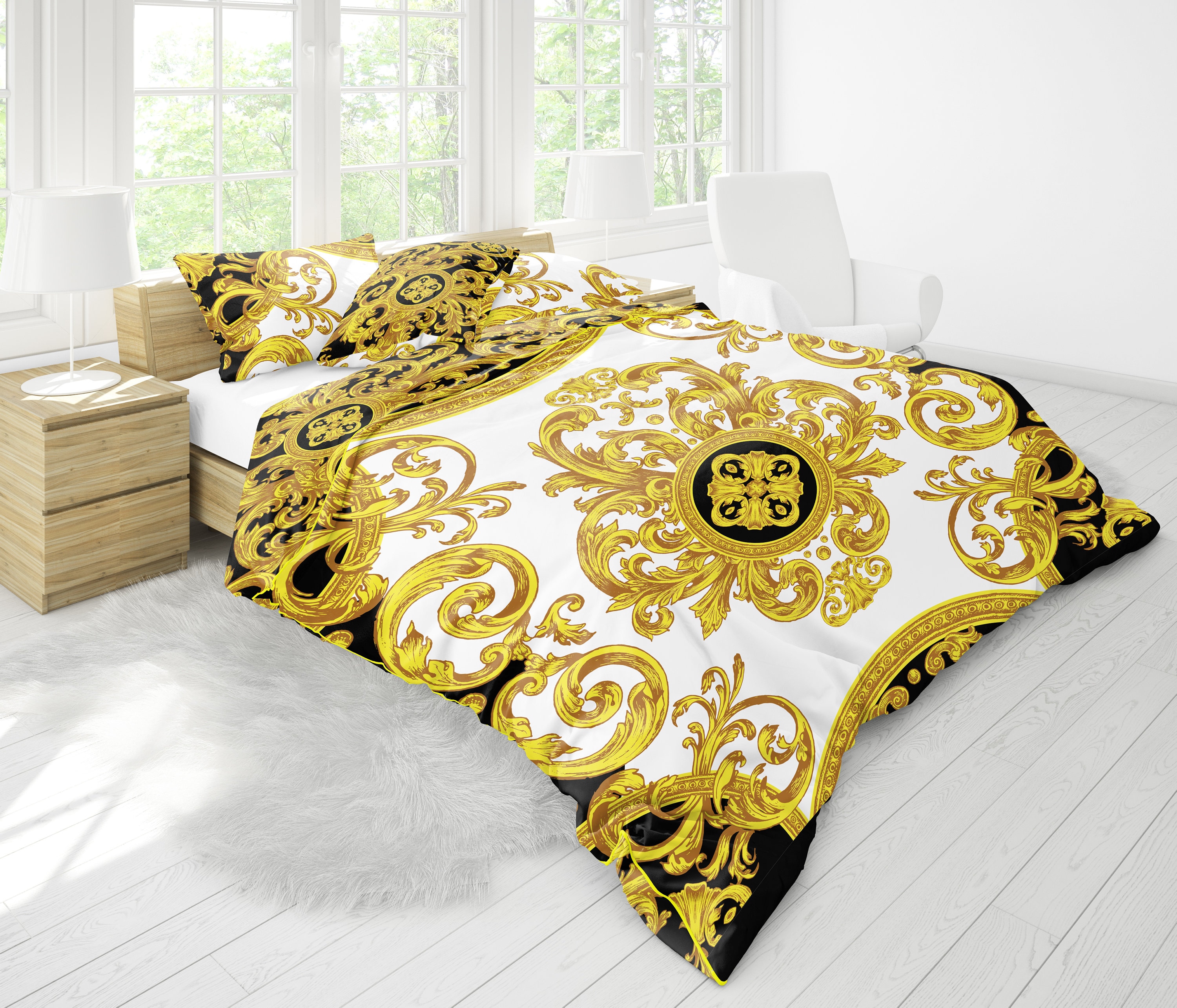 King Size LV Logo Cotton Percale Bed Sheet & Comforter Set – UMERS FASHION  STORE