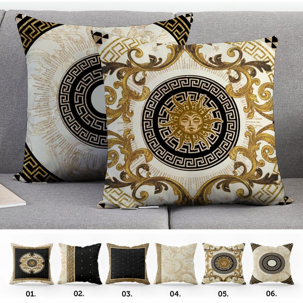 Exclusive Baroque Retro Gold-Black design Pillow Covers • Art Gift • Living Room Decor • pillow cover • 16x16, 18x18, 20x20, 22x22, 31x31