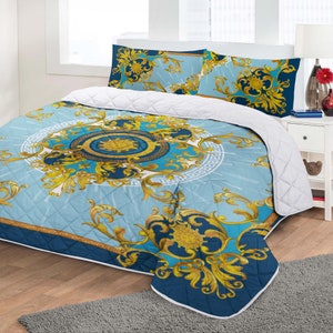 Quilted Bedspread set – Not mass-produced – Exclusive home decor piece | Custom Bed Cover | Soft Diamond-Stitched Blanket | custom quilt set