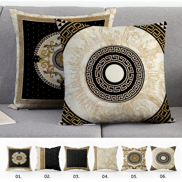 Exclusive Baroque Retro Gold-Black design Pillow Covers • Art Gift • Living Room Decor • pillow cover • 16x16, 18x18, 20x20, 22x22, 31x31