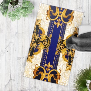 RUG • Carpet • Baroque Eccentric Personalised designs Ancient Greek blue Carpet for home decoration