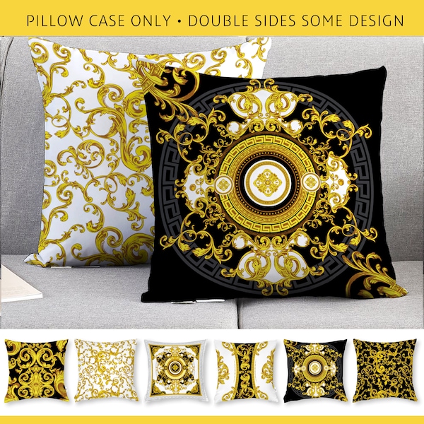 Housses de coussin design baroque rétro exclusif • Cadeau artistique • Décoration de salon • Housse de coussin design • 16 x 16, 18 x 18, 20 x 20, 22 x 22, 31 x 31