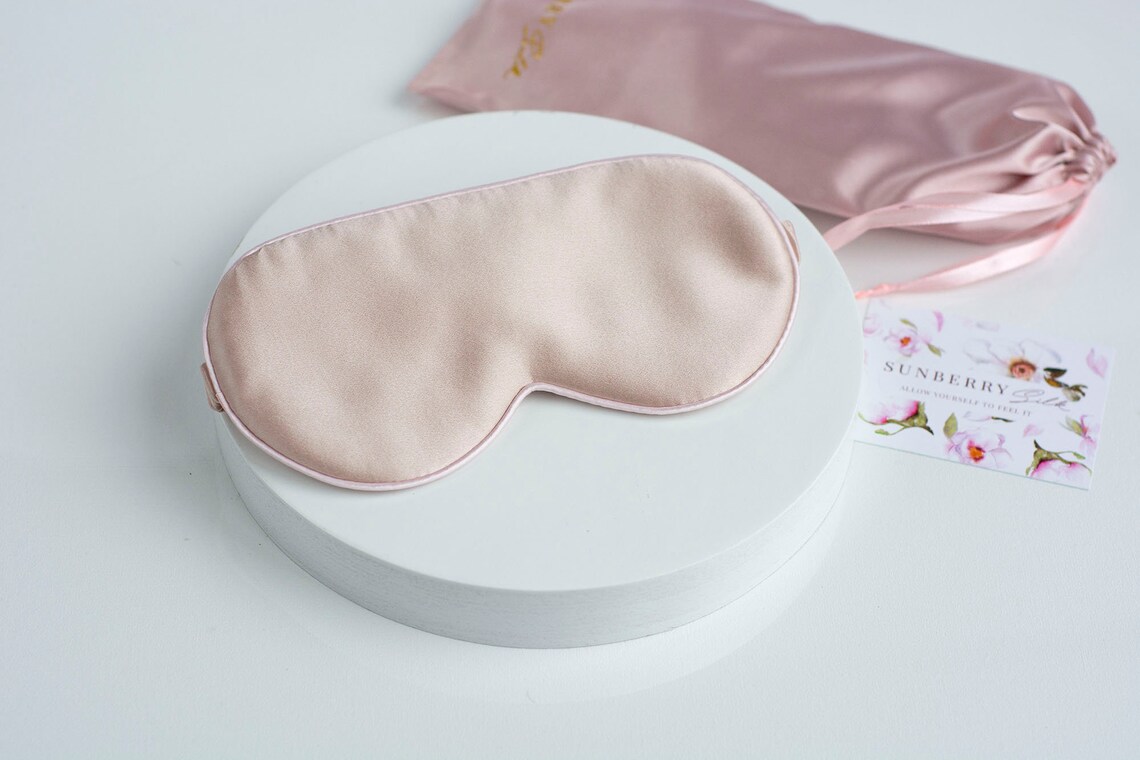 Silk sleep set silk pillowcase eye mask for sleeping Etsy