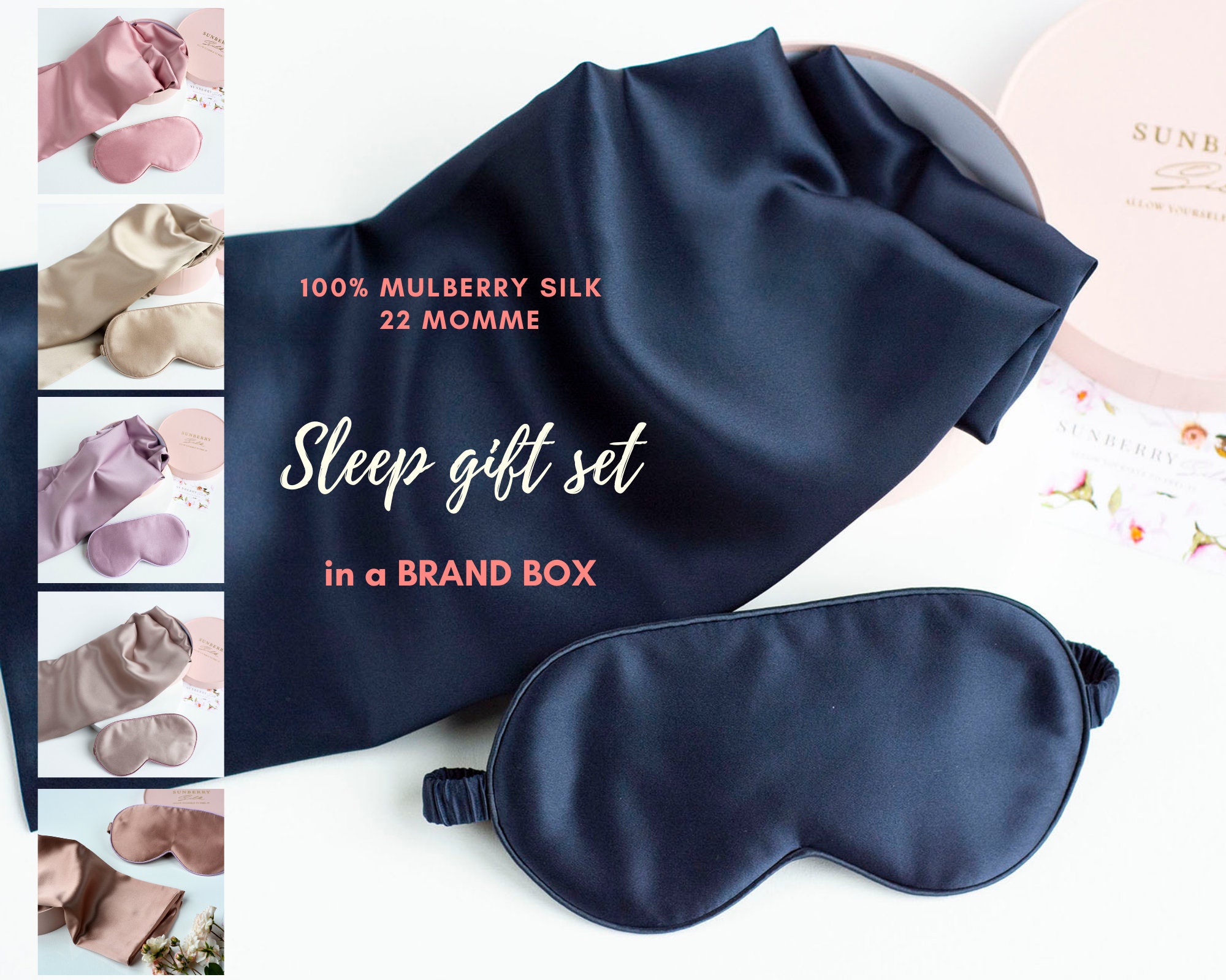 Pure silk pillowcase silk Eye mask anti wrinkle anti aging Etsy