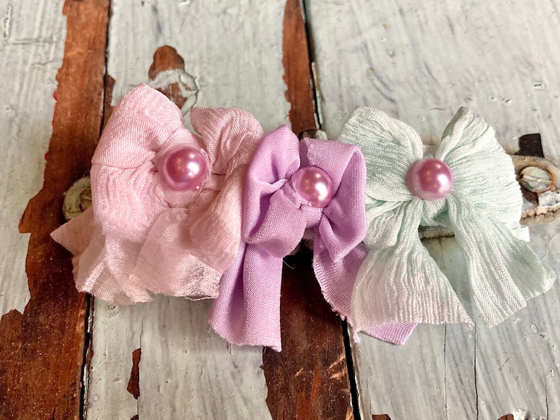 Mint Pastel Hair Bows Pink Hair Bow Lavender Baby Hair Bow Girls Hair Bow Girls Headband Pink Lavender Hair Bow Baby Headband