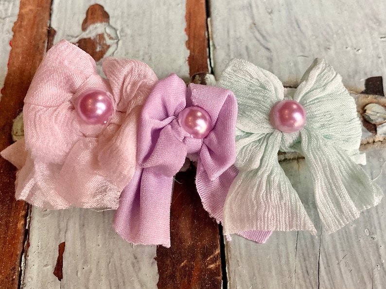 Mint Pastel Hair Bows Pink Hair Bow Lavender Baby Hair Bow Girls Hair Bow Girls Headband Pink Lavender Hair Bow Baby Headband