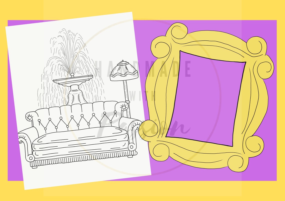 Friends Tv Show Coloring Pages Book | Etsy