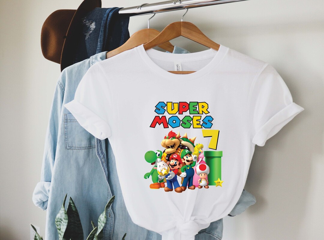 Super Mario Birthday Shirt Super Mario Family Personalized - Etsy