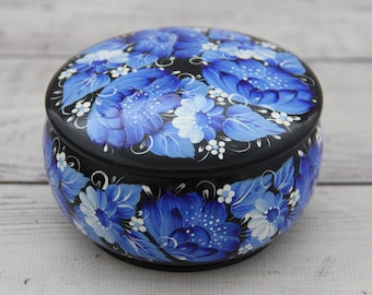 Ukrainian Lacquer Box, Palekh Art Painting School, Fairy Tale, Handmade, Jewelry Box, Home Decor, Gift Box