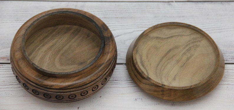 Hand Carved Ukrainian Wooden Jewelry Box Handmade Hand Crafted Walnut Wood Jewelry Box Ecological Wood Jewelry Box Wedding Gift Home Decor