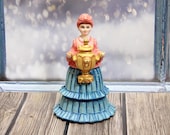 Wooden Hand Carved Ukrainaian Lady 7.08 quot Hand Carved Russian Lady with Samovar Hand Painted Christmas Gift Home Decor Christmas Gift