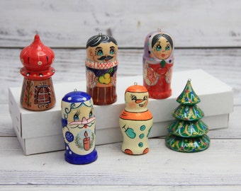 MADE IN UKRAINE Wood Christmas Tree Decorations Hand Painted Home Decor Handmade Christmas Gift Wooden Christmas Ornaments