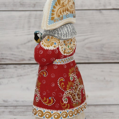 Wooden Hand Carved Snow Maiden 9.25