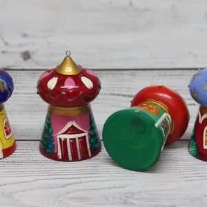 MADE IN UKRAINE Hand Painted Wood Christmas Tree Ornaments Handmade Christmas Gift Wooden Christmas Decorations Home Decor image 4