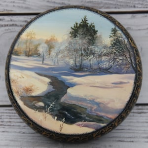 Ukrainian Lacquer Box Sumy Art Painting School Ukrainian Story Hand Painted Ukrainian Jewelry Box Oil Painted Very Detail