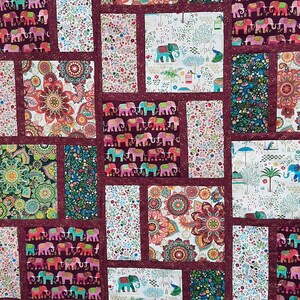 Quilt Jaipur mit Mandala- und Indienmotiven