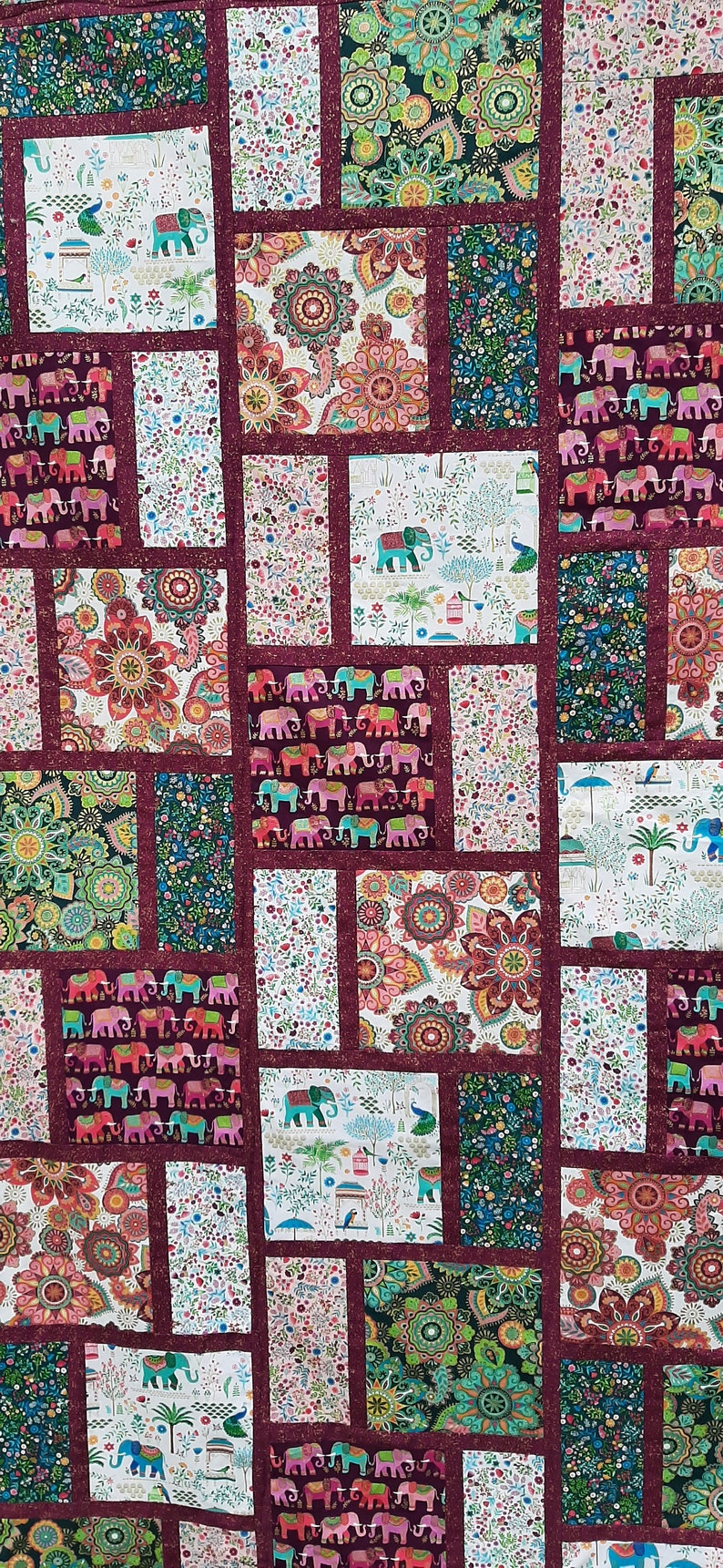 Quilt Jaipur mit Mandala- und Indienmotiven