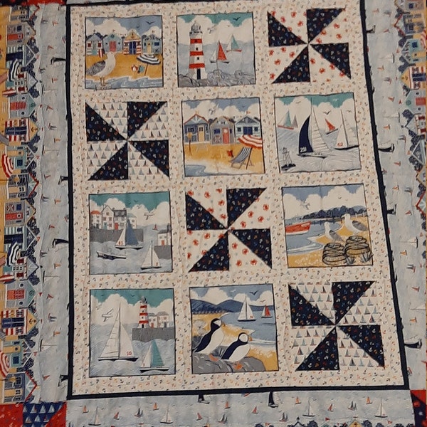 Patchworkdecke Quilt Stranddecke