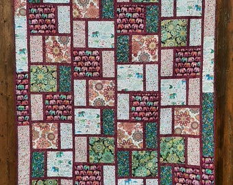 Edredón de manta de retazos