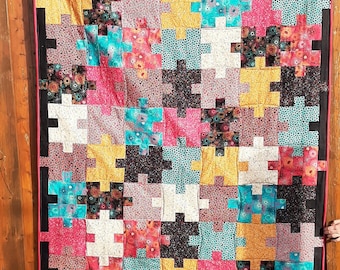 Puzzle de courtepointe de couverture patchwork