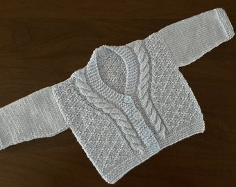 Hand-knitted children’s cardigan in various sizes