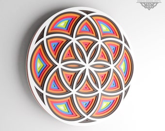 Seed of Life DXF File/ Sacred Geometric Pattern/ Mandala Design / Laser cutting File / Wall Decor /Wood Crafts / DIY laser cutting / SVG