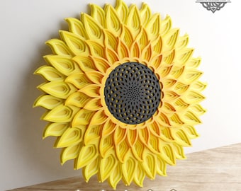 Sunflower Mandala dxf files laser cut file wood cutting files cnc cutting svg template laser cut mandala dxf file wood crafts cnc projects