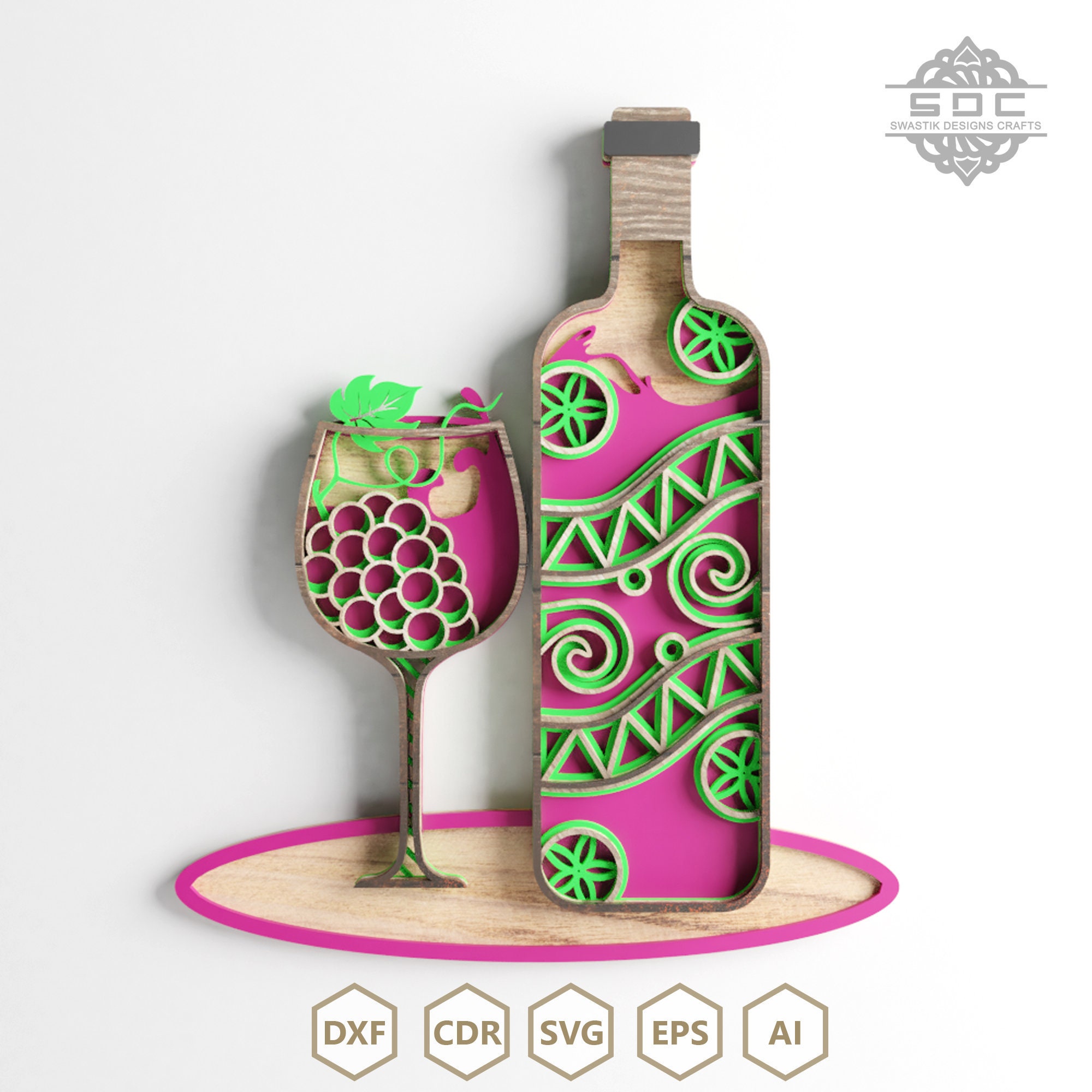 Free Wine Mandala Svg 339 SVG PNG EPS DXF File