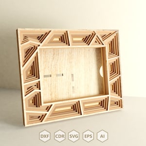 Multilayer Photo Frame DXF File / Laser cut Photo Frame/ Wall Decor/ CNC Files/ SVG Files for laser cutting/ Lasercutting Wood/ Mandala dxf