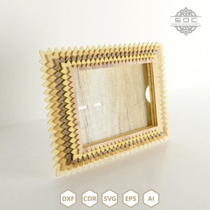 Multilayer Photo frame F-08 DXF File, Laser Cut Wall Décor, CNC Files, SVG Files for laser cutting, Marco de fotos, Mandala dxf