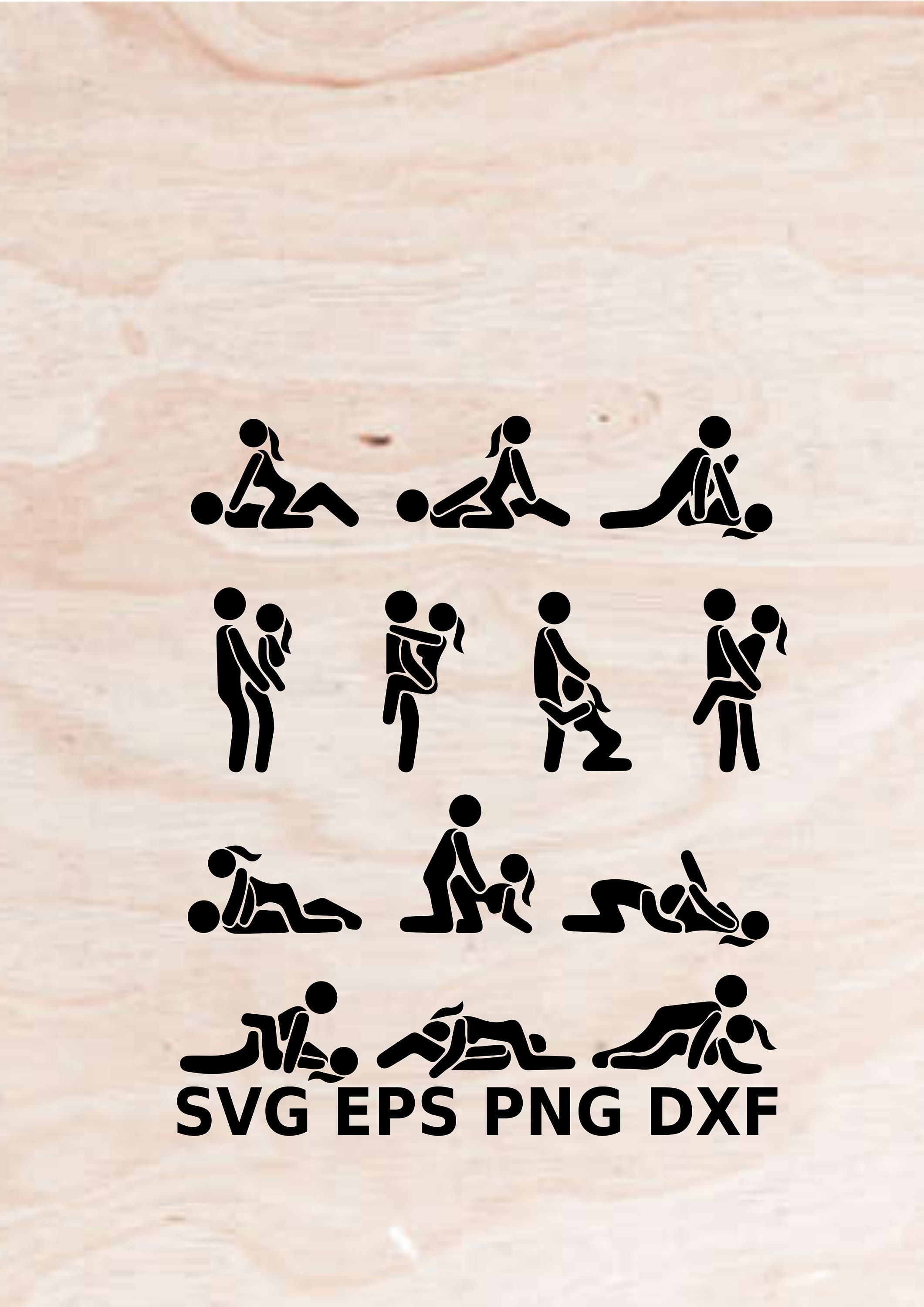 Sexual Positions SVG, EPS, PNG, dxf, Kamasutra Bundle svg, Fuck Posit…