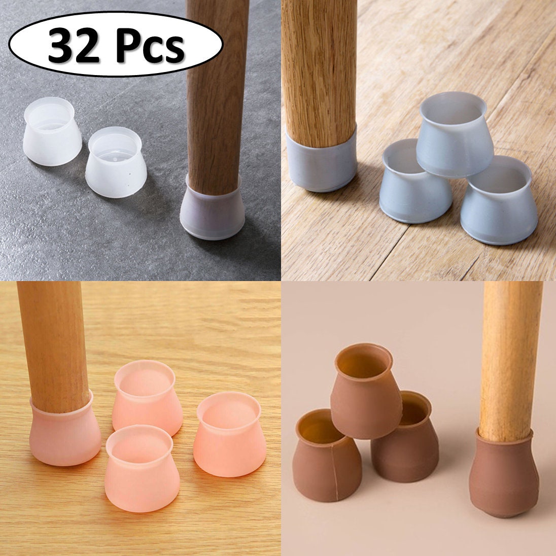 32 Pieces of Silicon Furniture Leg Protector for Tables Etsy Australia