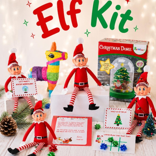 2025 Elf kit, 24 Day Elf Activity Kit, Elf Kits 24 Days, Elf Kit Props, Christmas Elf Kits, Elf Mischief Kit, Elf Accessory Kit