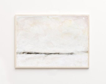 Abstract Beige Watercolor Print, Minimalist Wabi Sabi Wall Art (Digital Download)