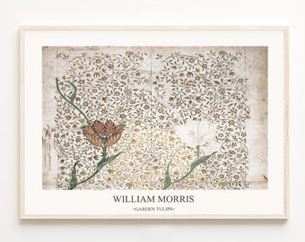 William Morris Print, Art Nouveau Botanical Poster (Digital Download)