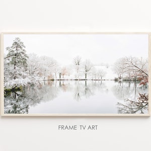 Samsung Frame TV Art,Snowy landscape,winter frame tv,Snowy Wonderland,Winter landscape,Digital Art forTV,Neutral frame tv,Christmas frame TV