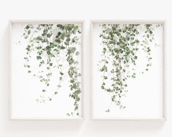 Ivy Print Set, Green Botanical Wall Art (Digital Download)