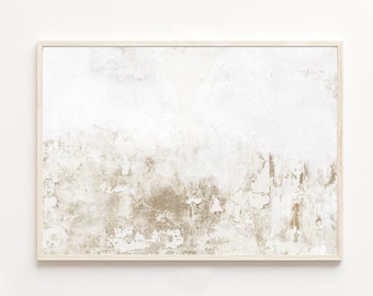 Neutral Abstract Art Print, Beige & White Texture (Digital Download)