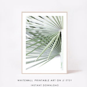 Digital Print,Palm Leaf, Wall Decor, Wall Art Print, Home Decor Art,Plant Print, Leaf Print, Green Wall Art, Poster Print,Tropical Print