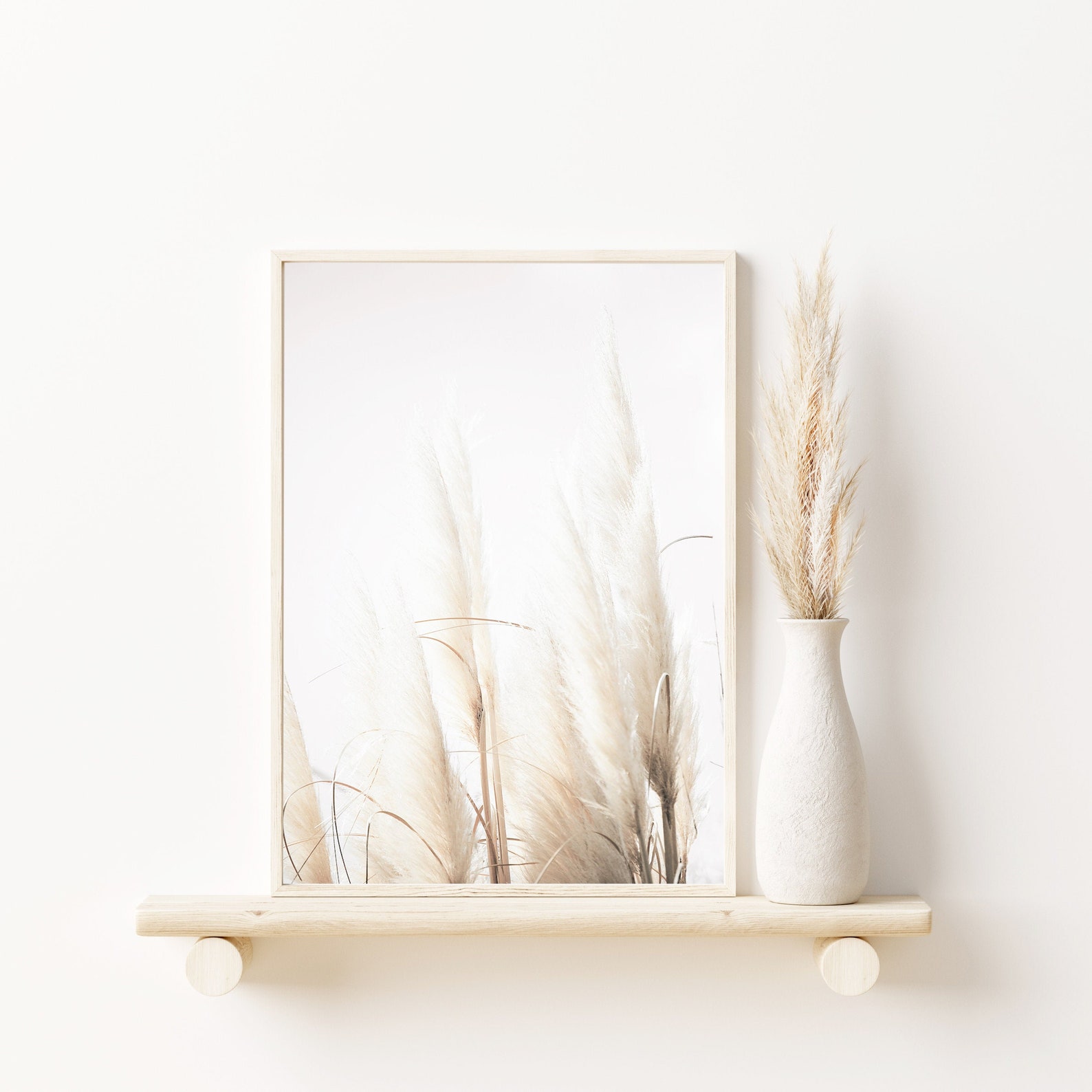 Pampas Grass Decor Print Printable Wall Art Pampas Etsy