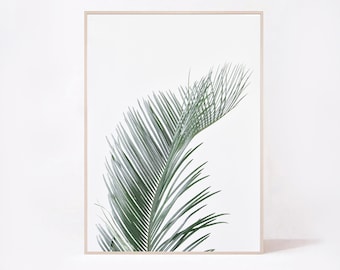 Minimalist Palm Leaf Print, Tropical Wall Art (Digital Download)