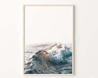 Ocean Wave Print, Neutral Coastal Wall Art (Digital Print)