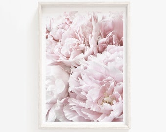 Pink Peonies Flower Photography Print, Floral Wall Art (Digital Download)