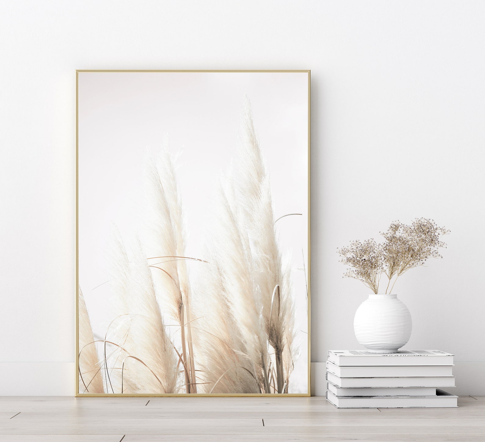 Pampas Grass Decor Print Printable Wall Art Pampas Etsy