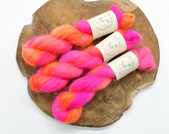 Superkid Mohair Silk 420 m/50gr Pink Neon Orange Summer Lee