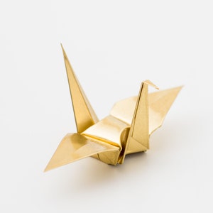 Gru origami in ottone Giappone Artigianato in metallo fatto a mano Natale Compleanno Ringraziamento Anniversario Festa della mamma Regalo regalo Mille gru